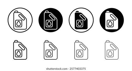 canister of motor oil icon Vector logo set flat
