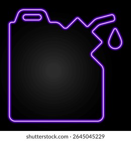 canister neon sign, modern glowing banner design, colorful modern design trend on black background. Vector illustration.