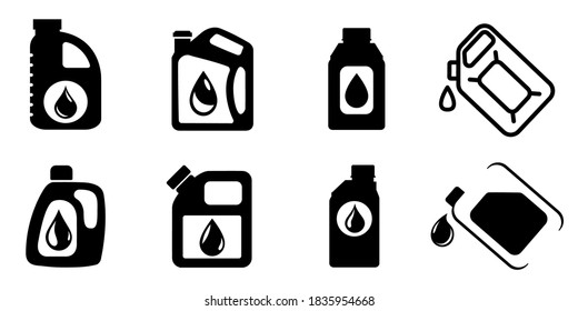 Canister with oil or fuel icon for cars – stock vector