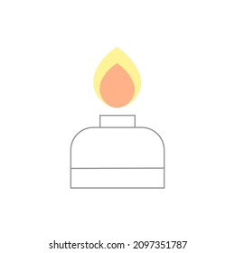Canister with petrol drop. Metal can. Oil drop. Car industry. Technology background. Vector illustration. Stock image. 