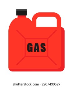 Canister with petrol flat illustration