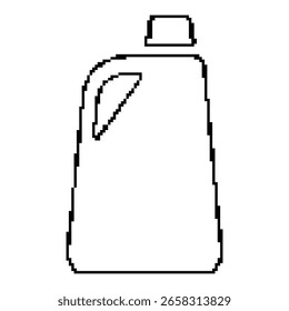 Canister pixel icon, 8bit. Isolated vector illustration.