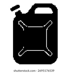 canister pixel icon, 8-bit. Vector illustration on a white background.