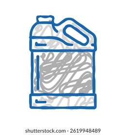 canister plastic doodle icon sketch vector. canister plastic sign. isolated symbol illustration