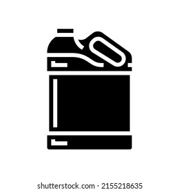 canister plastic glyph icon vector. canister plastic sign. isolated contour symbol black illustration