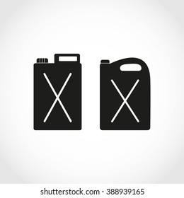 Canister. Silhouette. Set.
