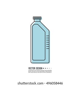 Canister under the petrol, gasoline and engine oil. 