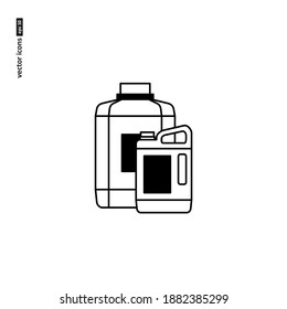 Canister - vector icon on white background. Symbol for web, infographics, print design and mobile UX UI kit. Vector illustration, EPS10.