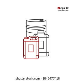 Cartel - icono de línea delgada vector sobre fondo blanco. Símbolo de web, infografía, diseño de impresión y kit de UX/UI móvil. Ilustración del vector, EPS10.