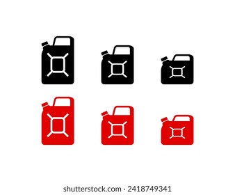 Cartas para rellenar iconos. Rellene las latas. Silhouette y llana. Iconos del vector