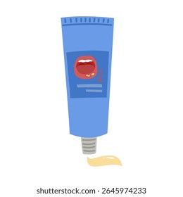 canker sore in mouth. vector illustration