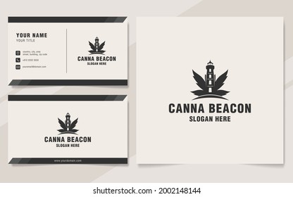 Canna beacon logo template on monogram style