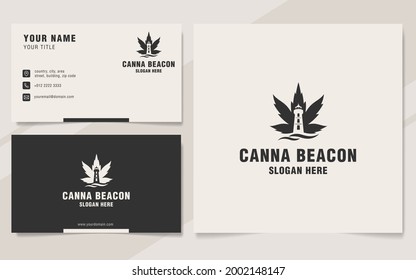Plantilla del logotipo de la marca Canna sobre el estilo de monograma