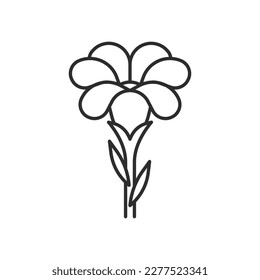 Canna lily flower icon. High quality black vector illustration.