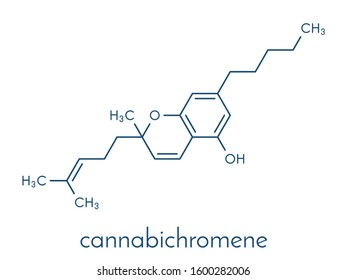 Cannabichromene Cbc Cannabinoid Molecule Skeletal Formula Stock Vector ...