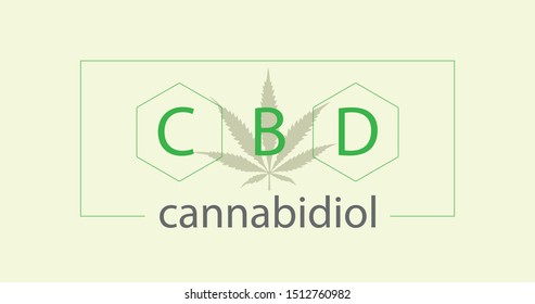 Cannabidiol template design. Eps 10 vector file.