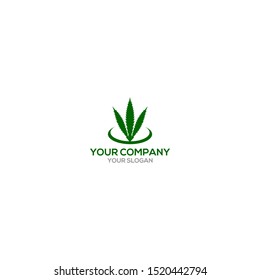 Cannabies Hemp Logo Design Vector
