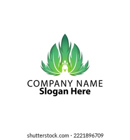 cannabies logo head peacock leaf marijuana