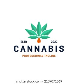 Cannabis 3d Logo designs template