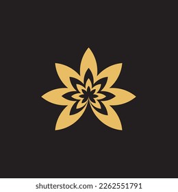 logo abstracto de línea de oro minimalista de cannabis de una hoja de cannabis para tu marca.