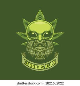 Cannabis-Logo-Vorlage für Fremdwerbung.