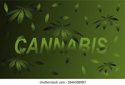 Cannabis Background Green Design Vector Ready To Use Or Edit