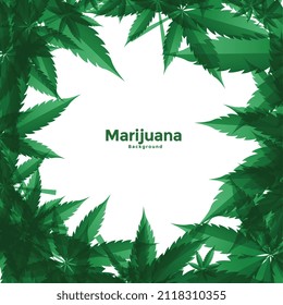 Cannabis-Hintergrund mit Marihuana-Blättern
