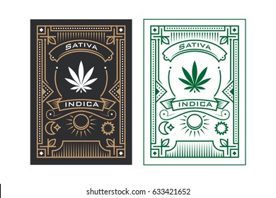 Cannabis Badge Design Element