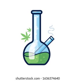 Cannabis Bong Color Vector Icon