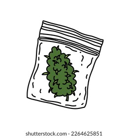 Cannabis-Knotendoodle-Symbol, Vektorgrafik