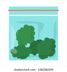 Cannabis buds vector isolated. Weed for smoke, natural medical plant. Symbol of bud.