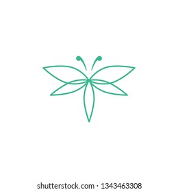 Cannabis Butterfly Logo Vector Icon Illustration Stock Vector (Royalty ...