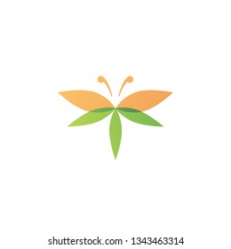 cannabis butterfly logo vector icon illustration