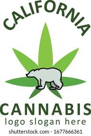 Cannabis California Logo Vector Design