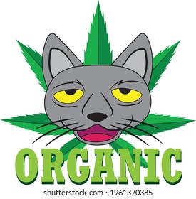 Cannabis Cat Organic funny cat