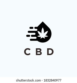 cannabis cbd logo design vector illustration