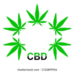 cannabis cbd logo in vector quality