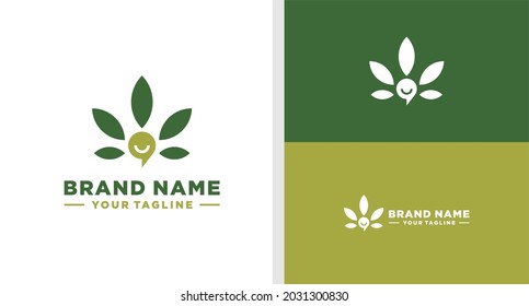 CANNABIS CHAT LOGO NEGATIVE SPACE EDITABLE