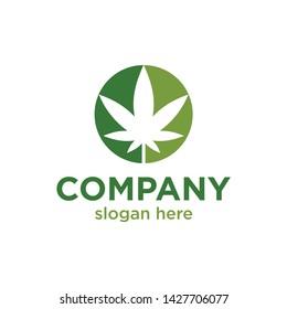 cannabis with circle logo ready to use