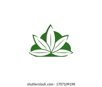 Plantilla vectorial de diseño del logotipo de nube de cannabis. Canabis creativo con fondo blanco