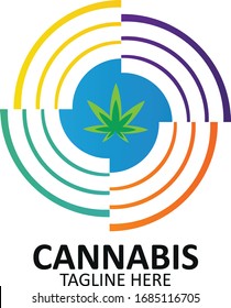Cannabis Concept Logo Vector Design