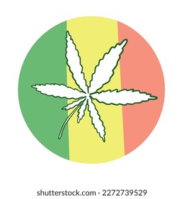 Conos de cannabis. Sucursal de marihuana, vectorial Ilustración de maleza médica