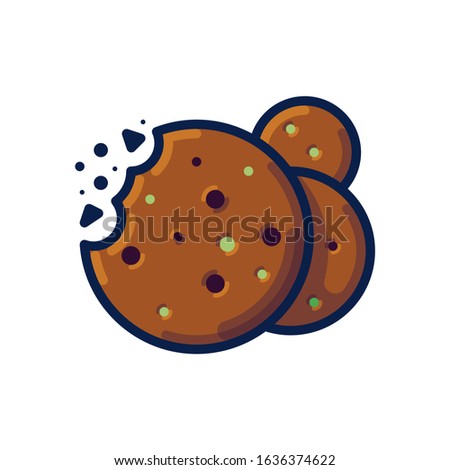 Cannabis cookie color vector icon