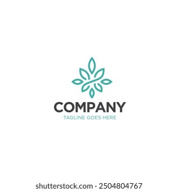 Cannabis crystal logo flat vector design