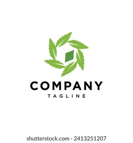 Cannabis Cube logo icon vector template.eps