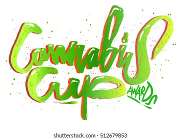 Cannabis Cup Awards. Vector illustration.