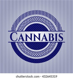 Cannabis denim background