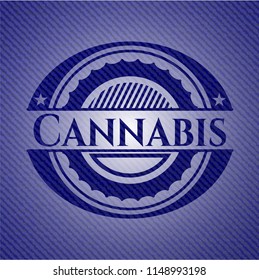 Cannabis with denim texture