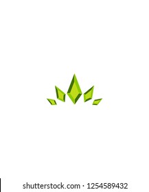 cannabis diamond geometric logo vector illustration