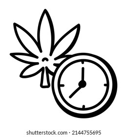 El icono de la dosis de cannabis dibujado a mano es fácil de usar y descargar 

